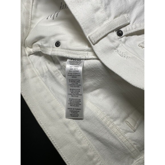 FRAME Front Cuff Short Women's Denim White Cotton SHORTS Style: FCSH171 Size 31 - Picture 12 of 12